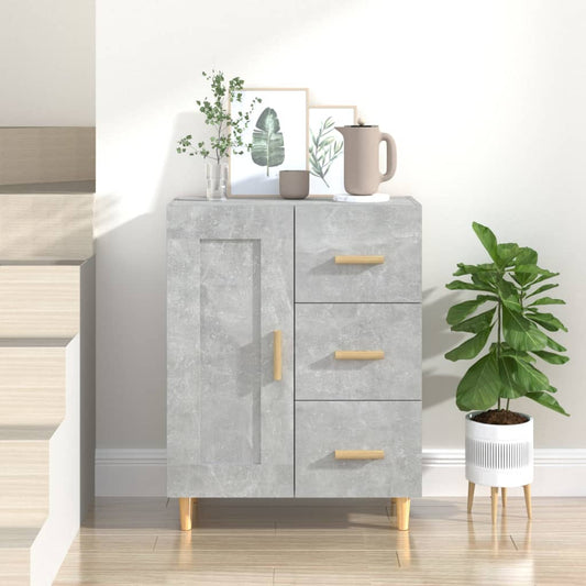 vidaXL Ντουλάπι Γκρι Σκυροδέματος 69,5x34x90 εκ. Επεξεργασμένο Ξύλο
