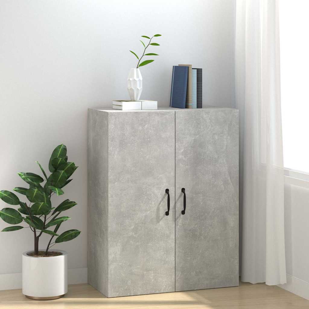 vidaXL Ντουλάπι Κρεμαστό Γκρι Σκυροδέματος 69,5x34x90 εκ. Επεξ. Ξύλο