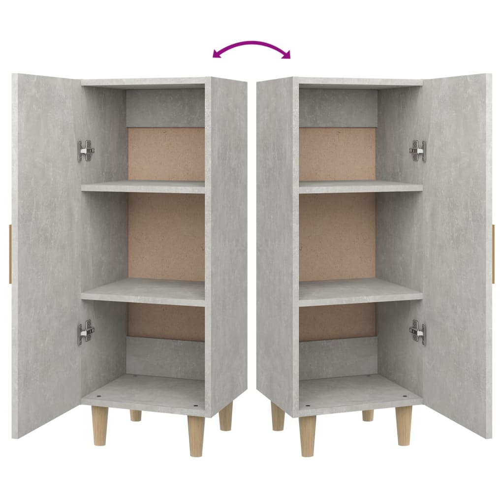 vidaXL Ντουλάπι Γκρι Σκυροδέματος 34,5x34x90 εκ. Επεξεργασμένο Ξύλο