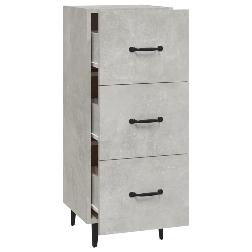 vidaXL Ντουλάπι Γκρι Σκυροδέματος 34,5x34x90 εκ. Επεξεργασμένο Ξύλο