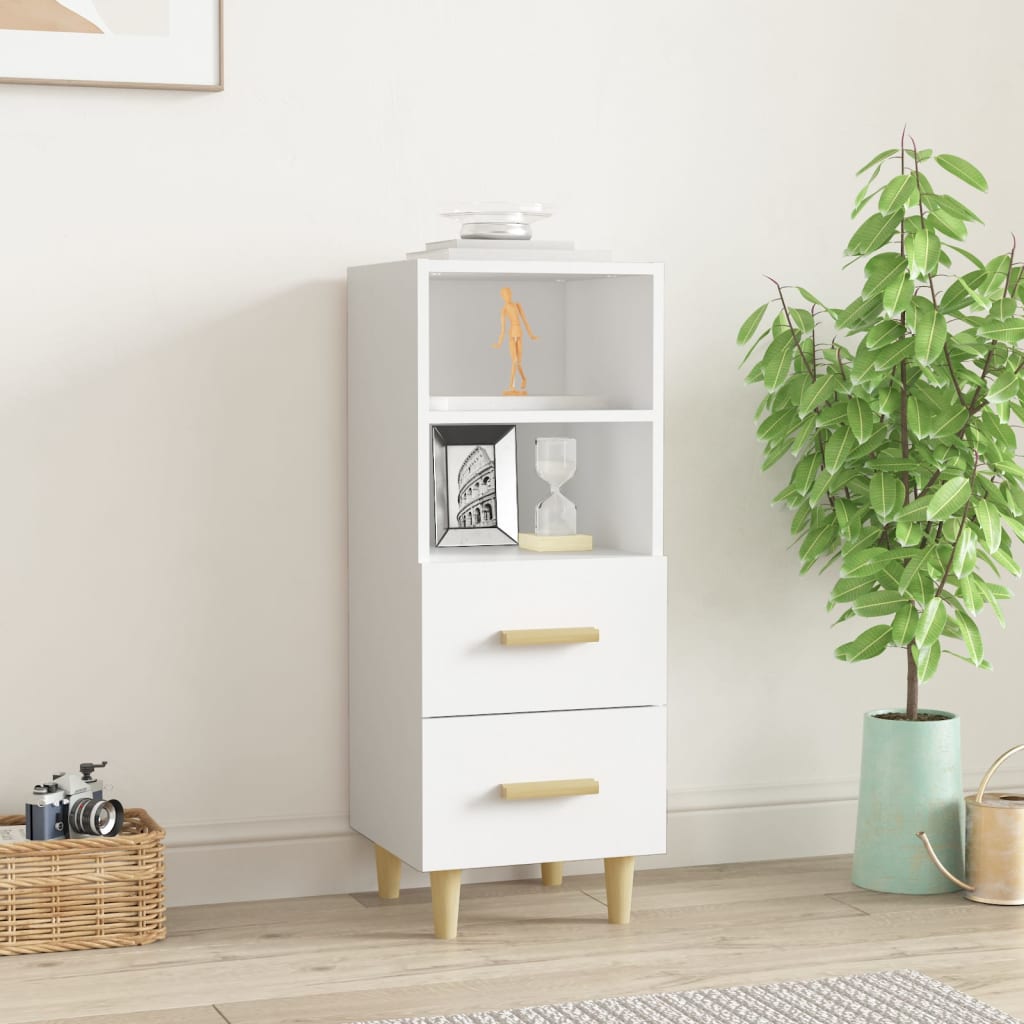 vidaXL Ντουλάπι Λευκό 34,5 x 34 x 90 εκ. από Επεξεργασμένο Ξύλο