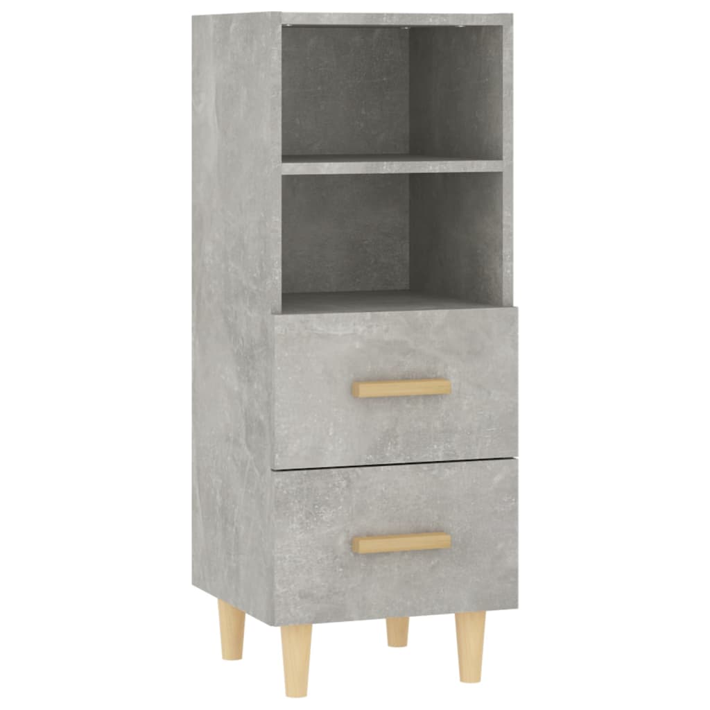 vidaXL Ντουλάπι Γκρι Σκυροδέματος 34,5x34x90 εκ. Επεξεργασμένο Ξύλο