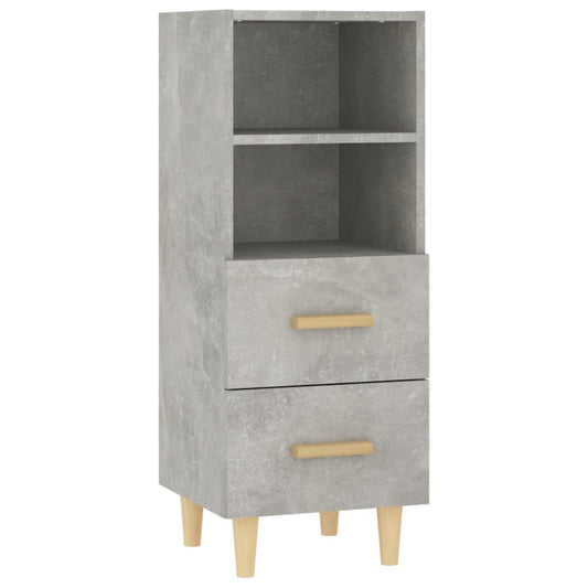 vidaXL Ντουλάπι Γκρι Σκυροδέματος 34,5x34x90 εκ. Επεξεργασμένο Ξύλο