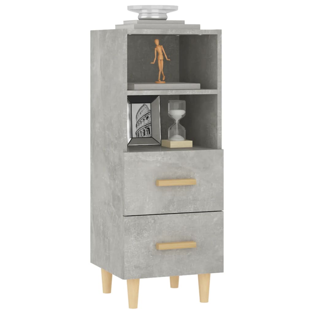 vidaXL Ντουλάπι Γκρι Σκυροδέματος 34,5x34x90 εκ. Επεξεργασμένο Ξύλο