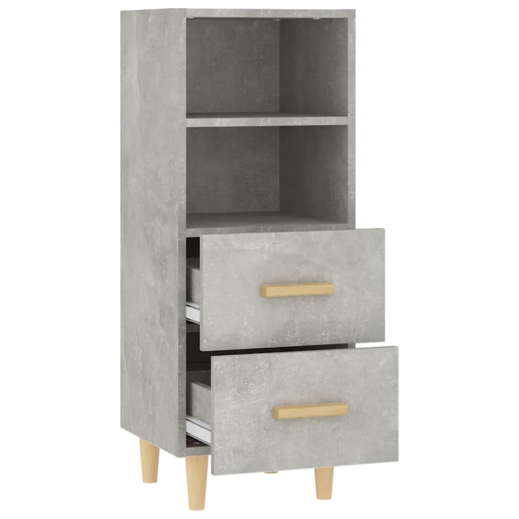 vidaXL Ντουλάπι Γκρι Σκυροδέματος 34,5x34x90 εκ. Επεξεργασμένο Ξύλο