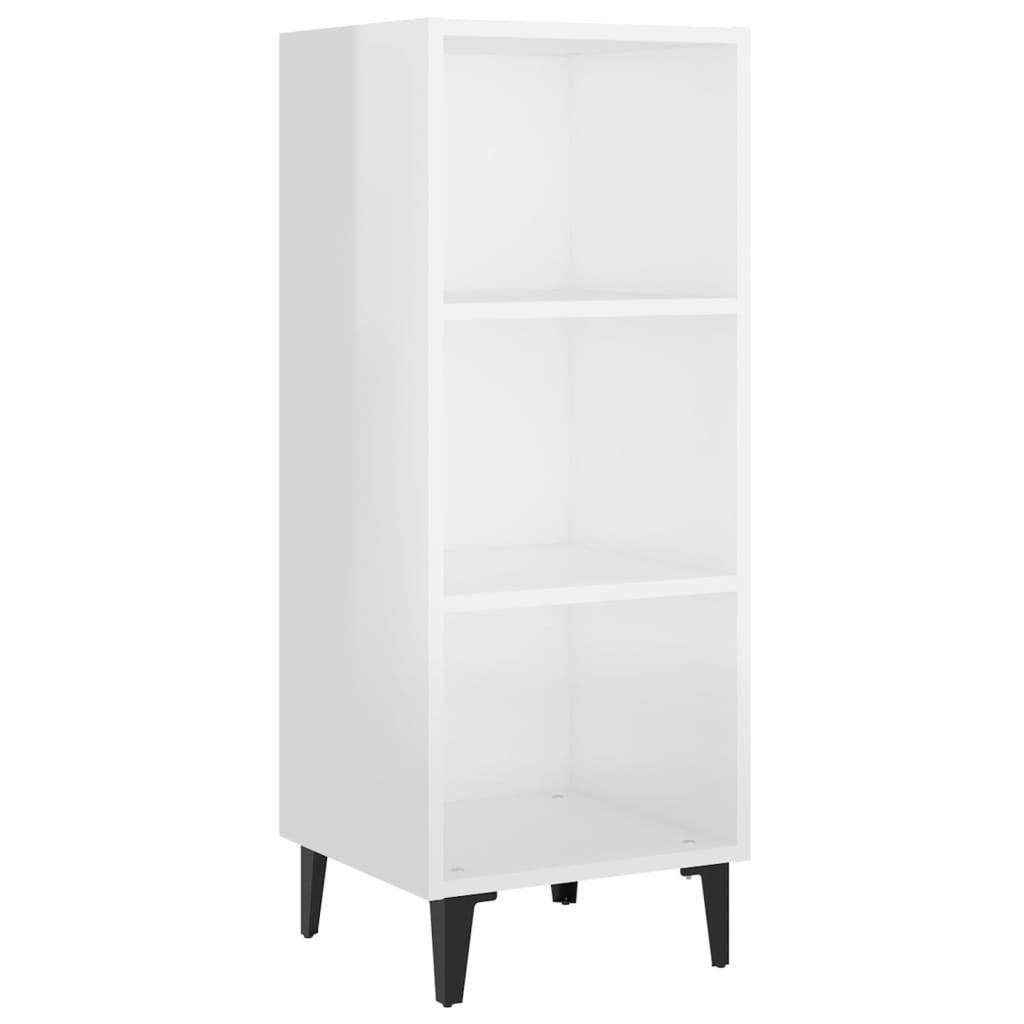 vidaXL Ντουλάπι Γυαλιστερό Λευκό 34,5x32,5x90 εκ. Επεξεργασμένο Ξύλο