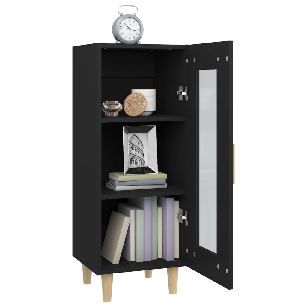 vidaXL Ντουλάπι Μαύρο 34,5 x 34 x 90 εκ. από Επεξεργασμένο Ξύλο