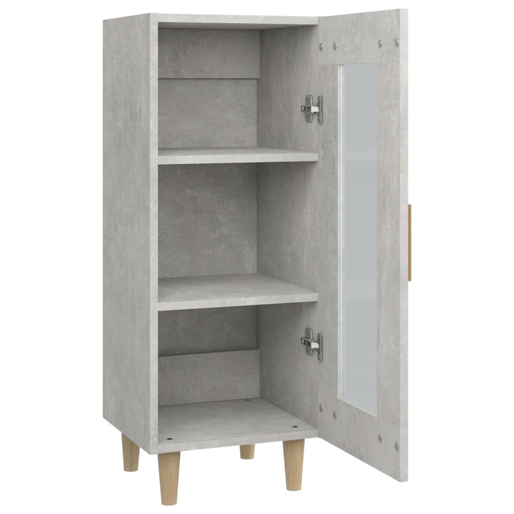 vidaXL Ντουλάπι Γκρι Σκυροδέματος 34,5x34x90 εκ. Επεξεργασμένο Ξύλο