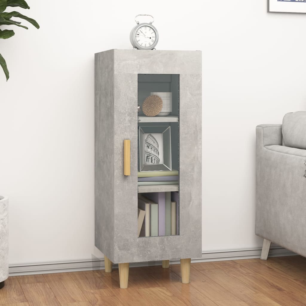vidaXL Ντουλάπι Γκρι Σκυροδέματος 34,5x34x90 εκ. Επεξεργασμένο Ξύλο