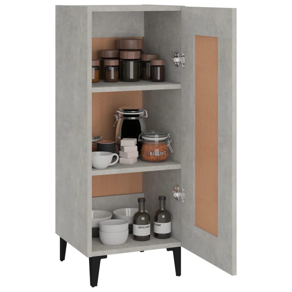 vidaXL Ντουλάπι Γκρι Σκυροδέματος 34,5x34x90 εκ. Επεξεργασμένο Ξύλο