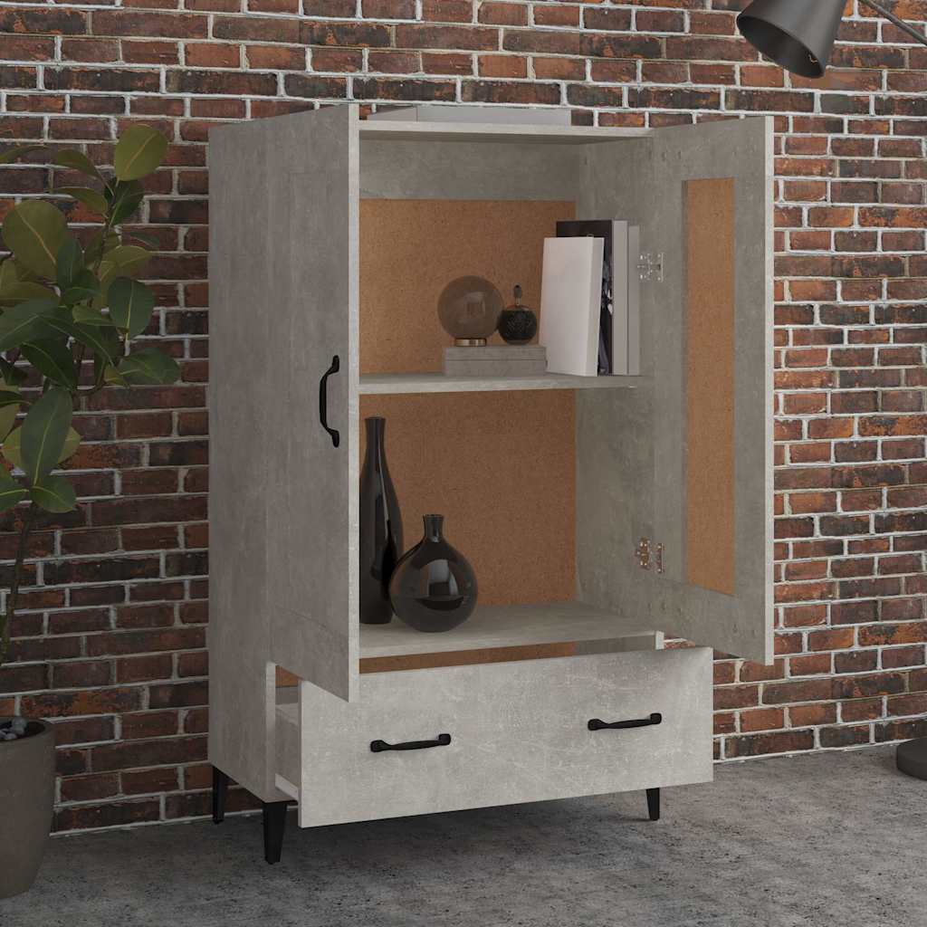 vidaXL Ντουλάπι Γκρι Σκυροδέματος 70x31x115 εκ. από Επεξεργασμένο Ξύλο