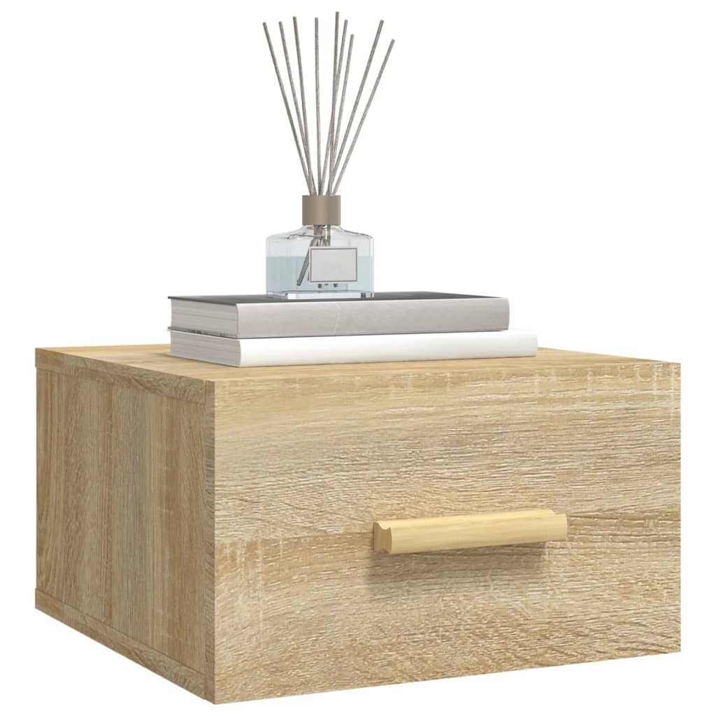 vidaXL Κομοδίνα Επιτοίχια Sonoma Δρυς 35 x 35 x 20 εκ.