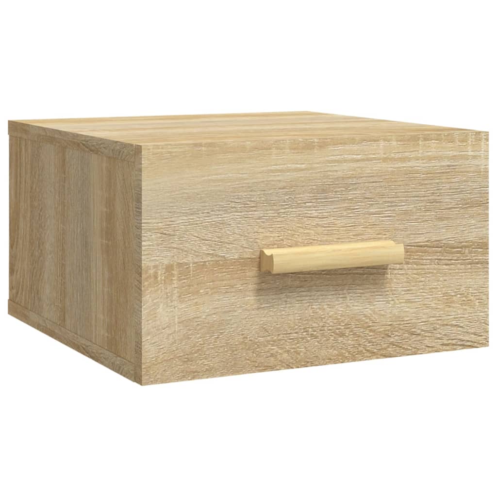 vidaXL Κομοδίνα Επιτοίχια 2 τεμ. Sonoma Δρυς 35 x 35 x 20 εκ.