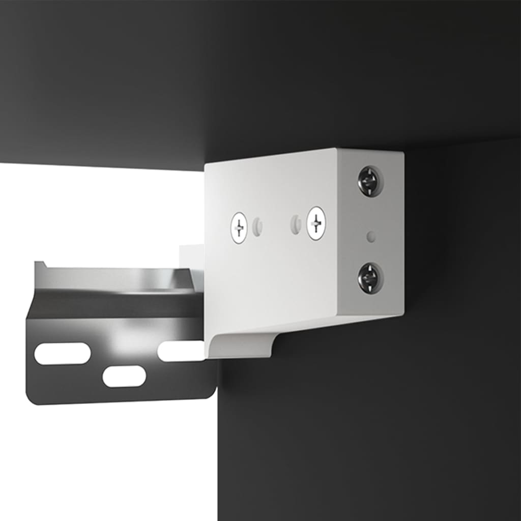 vidaXL Κομοδίνα Επιτοίχια 2 τεμ. Μαύρα 35 x 35 x 20 εκ.