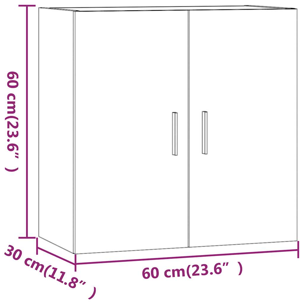 vidaXL Ντουλάπι Τοίχου Sonoma Δρυς 60x30x60 εκ. Επεξεργασμένο Ξύλο