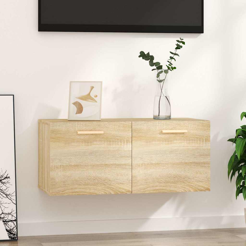 vidaXL Ντουλάπι Τοίχου Sonoma Δρυς 80x35x36,5 εκ. Επεξεργασμένο Ξύλο