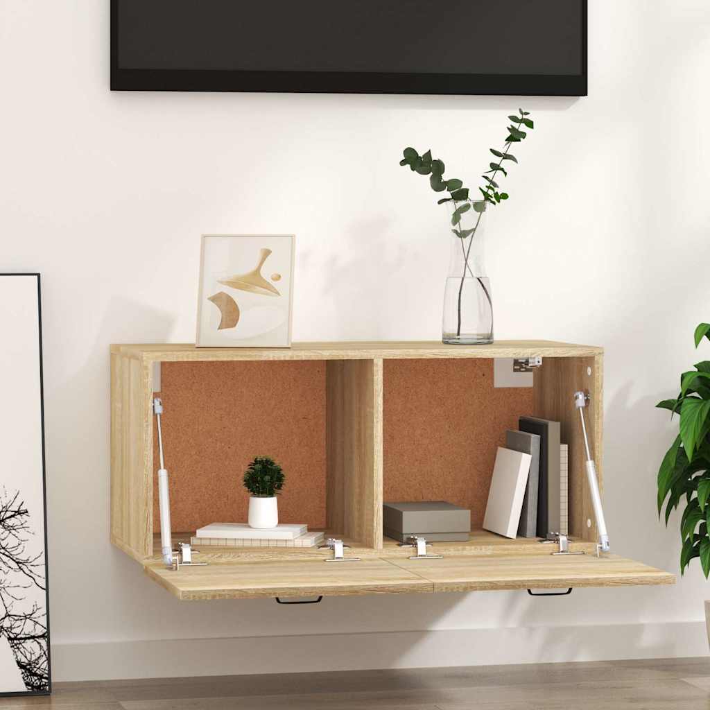 vidaXL Ντουλάπι Τοίχου Sonoma Δρυς 80x36,5x35 εκ. Επεξεργασμένο Ξύλο