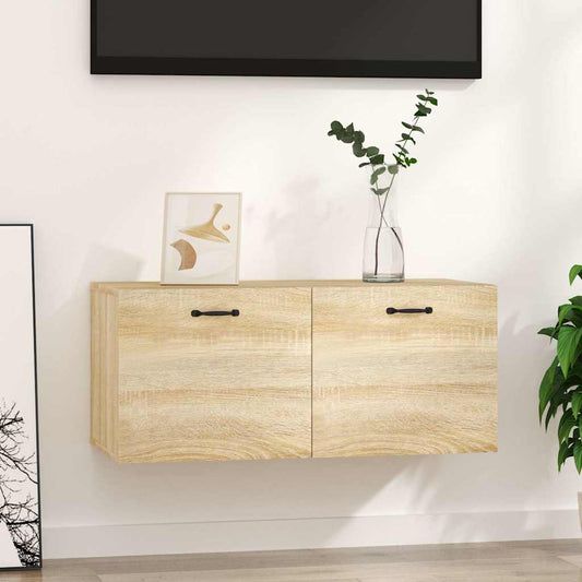 vidaXL Ντουλάπι Τοίχου Sonoma Δρυς 80x36,5x35 εκ. Επεξεργασμένο Ξύλο