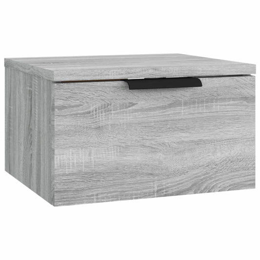 vidaXL Κομοδίνα Γκρι Επιτοίχιο Sonoma 34 x 30 x 20 εκ.