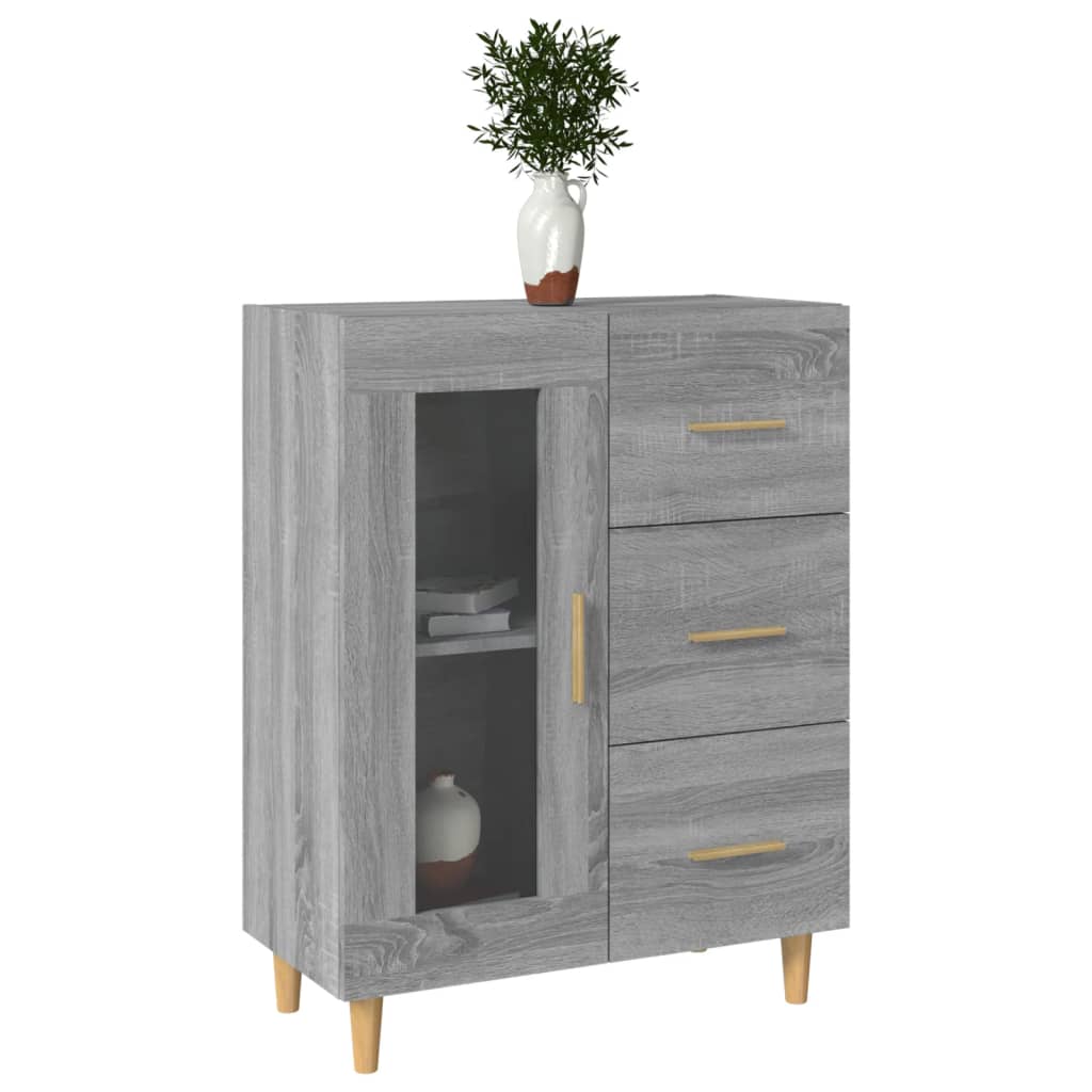 vidaXL Ντουλάπι Γκρι Sonoma 69,5 x 34 x 90 εκ. από Επεξεργασμένο Ξύλο