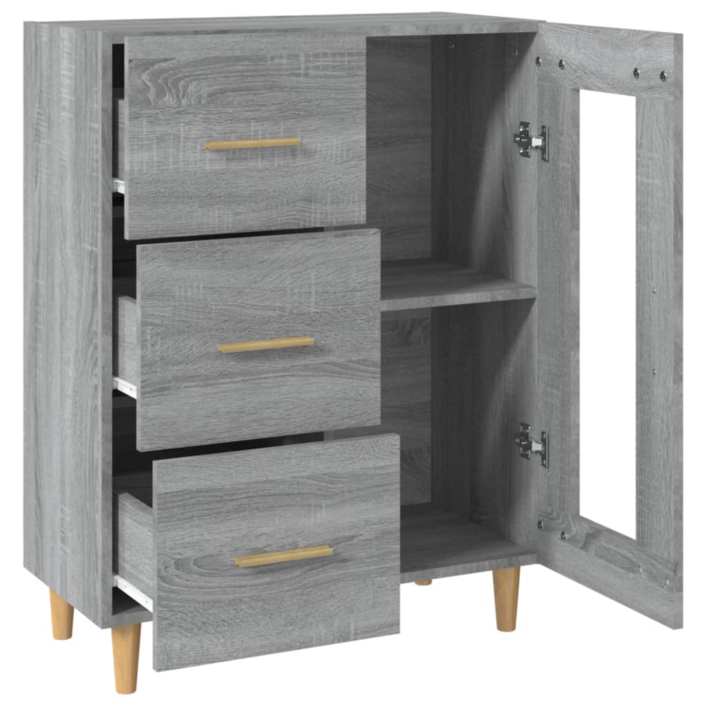 vidaXL Ντουλάπι Γκρι Sonoma 69,5 x 34 x 90 εκ. από Επεξεργασμένο Ξύλο