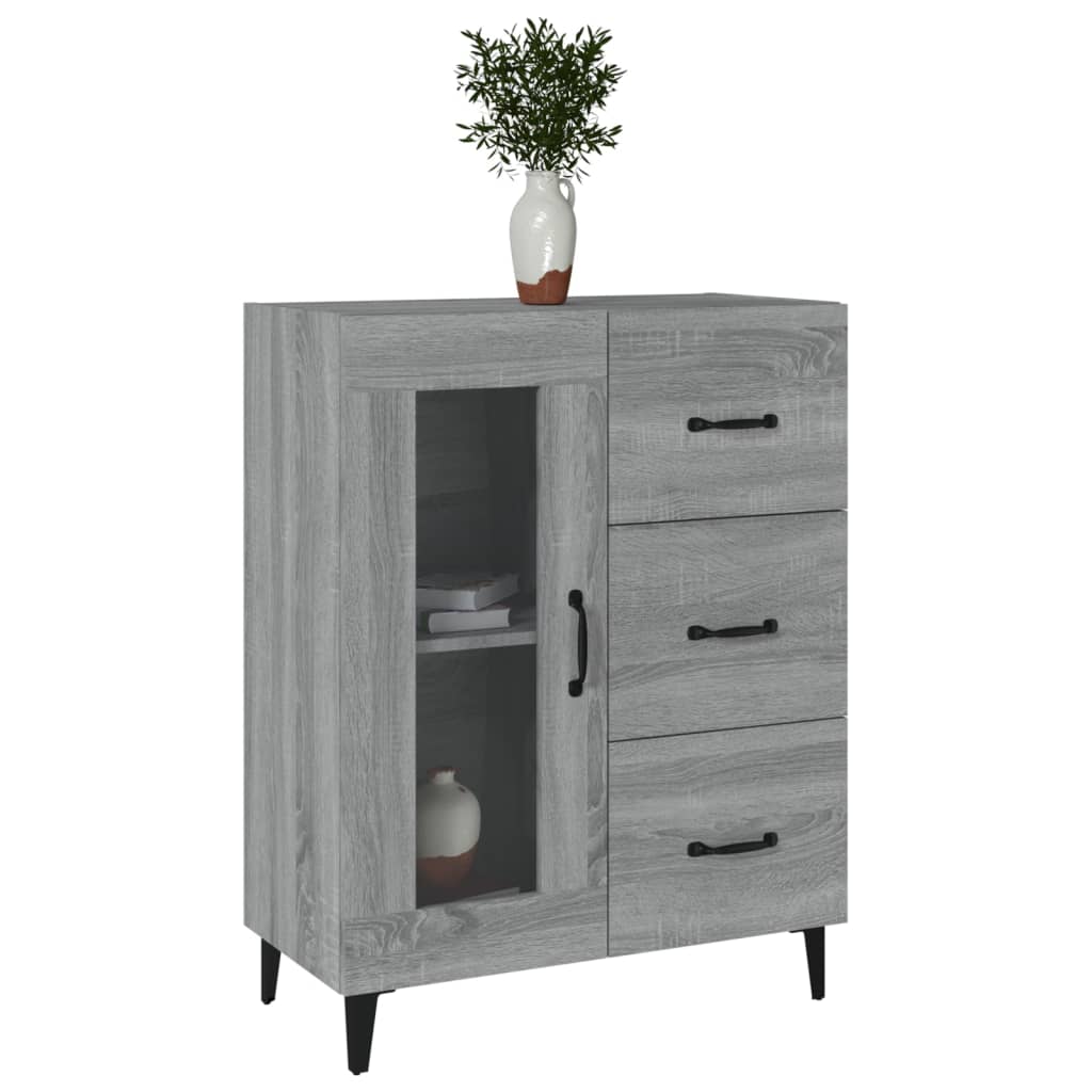 vidaXL Ντουλάπι Γκρι Sonoma 69,5 x 34 x 90 εκ. από Επεξεργασμένο Ξύλο