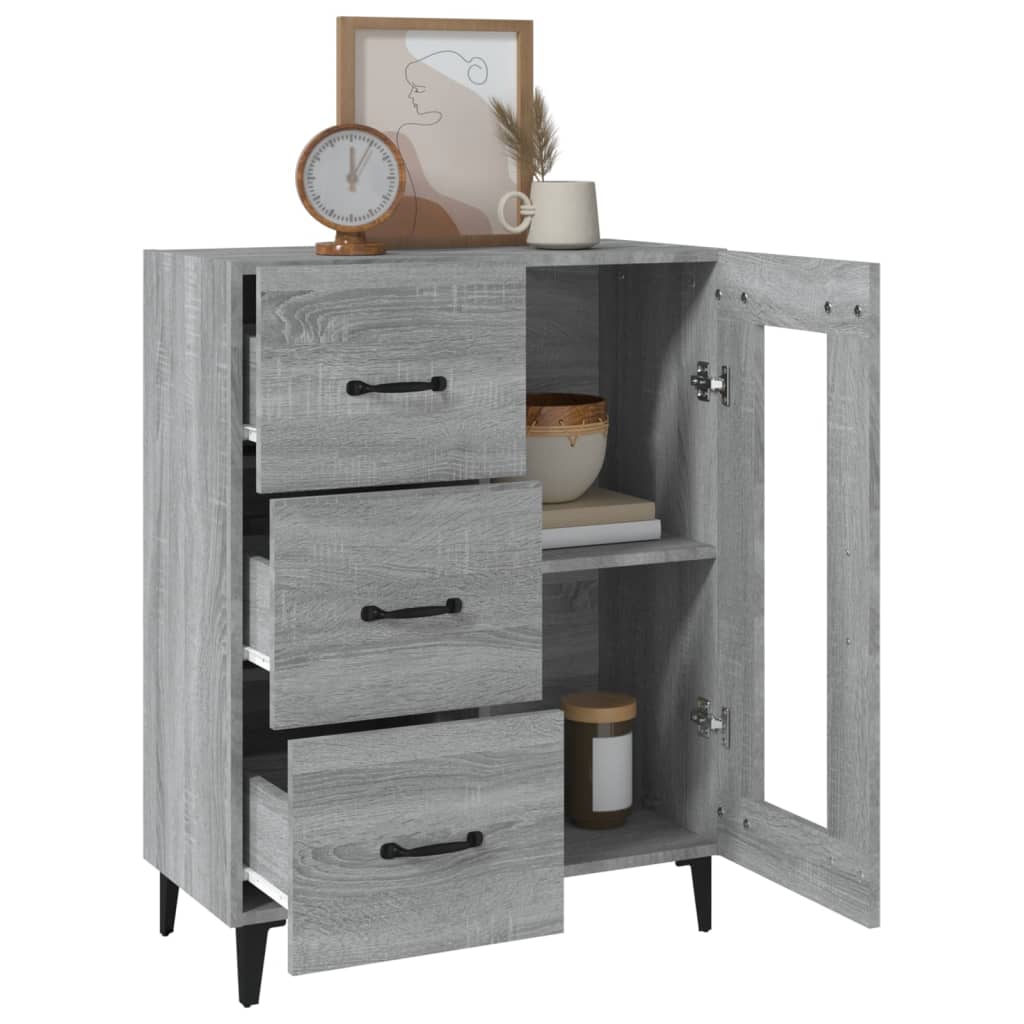 vidaXL Ντουλάπι Γκρι Sonoma 69,5 x 34 x 90 εκ. από Επεξεργασμένο Ξύλο