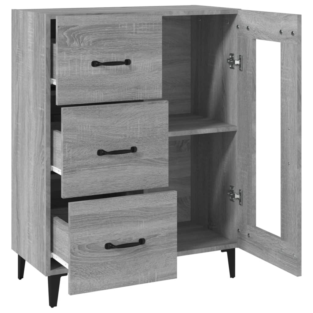 vidaXL Ντουλάπι Γκρι Sonoma 69,5 x 34 x 90 εκ. από Επεξεργασμένο Ξύλο