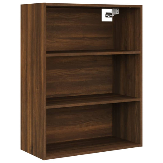 vidaXL Ντουλάπι Τοίχου Κρεμαστό Καφέ δρυς 69,5 x 32,5 x 90 εκ.