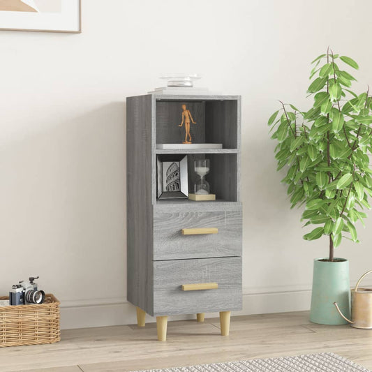 vidaXL Ντουλάπι Γκρι Sonoma 34,5x34x90 εκ. από Επεξεργασμένο Ξύλο