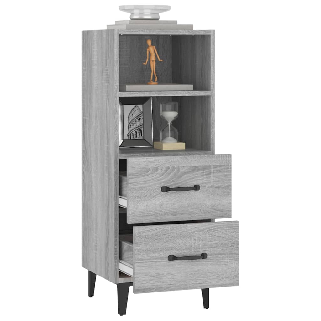 vidaXL Ντουλάπι Γκρι Sonoma 34,5x34x90 εκ. από Επεξεργασμένο Ξύλο