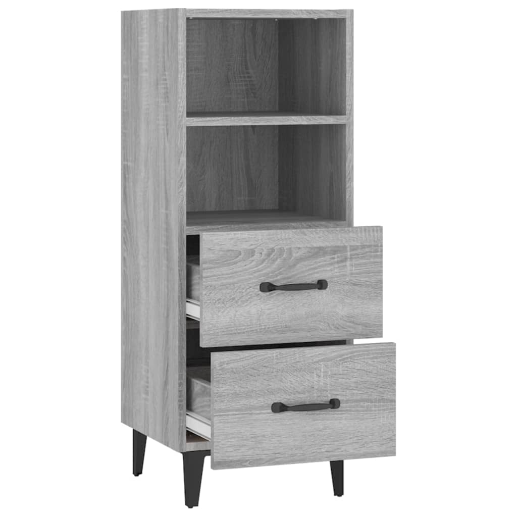vidaXL Ντουλάπι Γκρι Sonoma 34,5x34x90 εκ. από Επεξεργασμένο Ξύλο