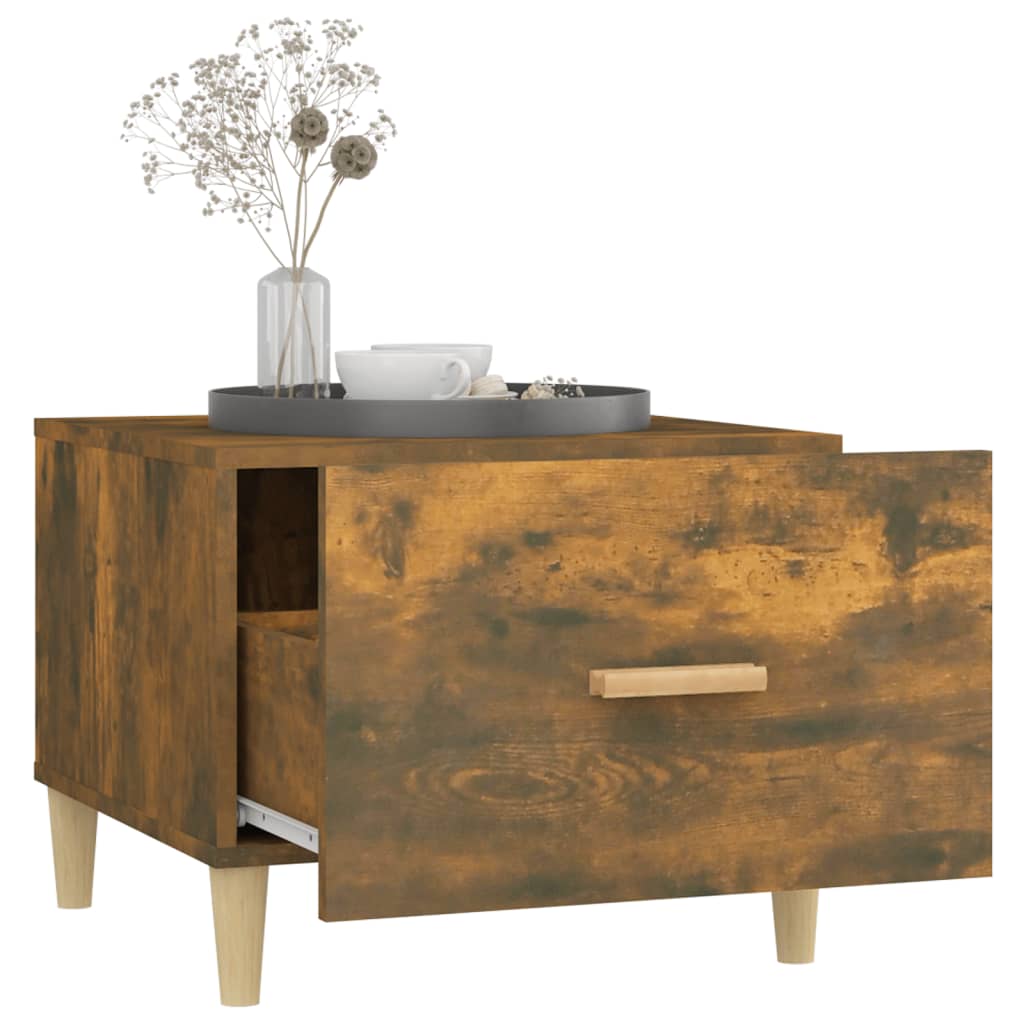 vidaXL Τραπεζάκια Σαλονιού 2 τεμ Καπνιστή Oak 50x50x40 εκ Επεξ. Ξύλο