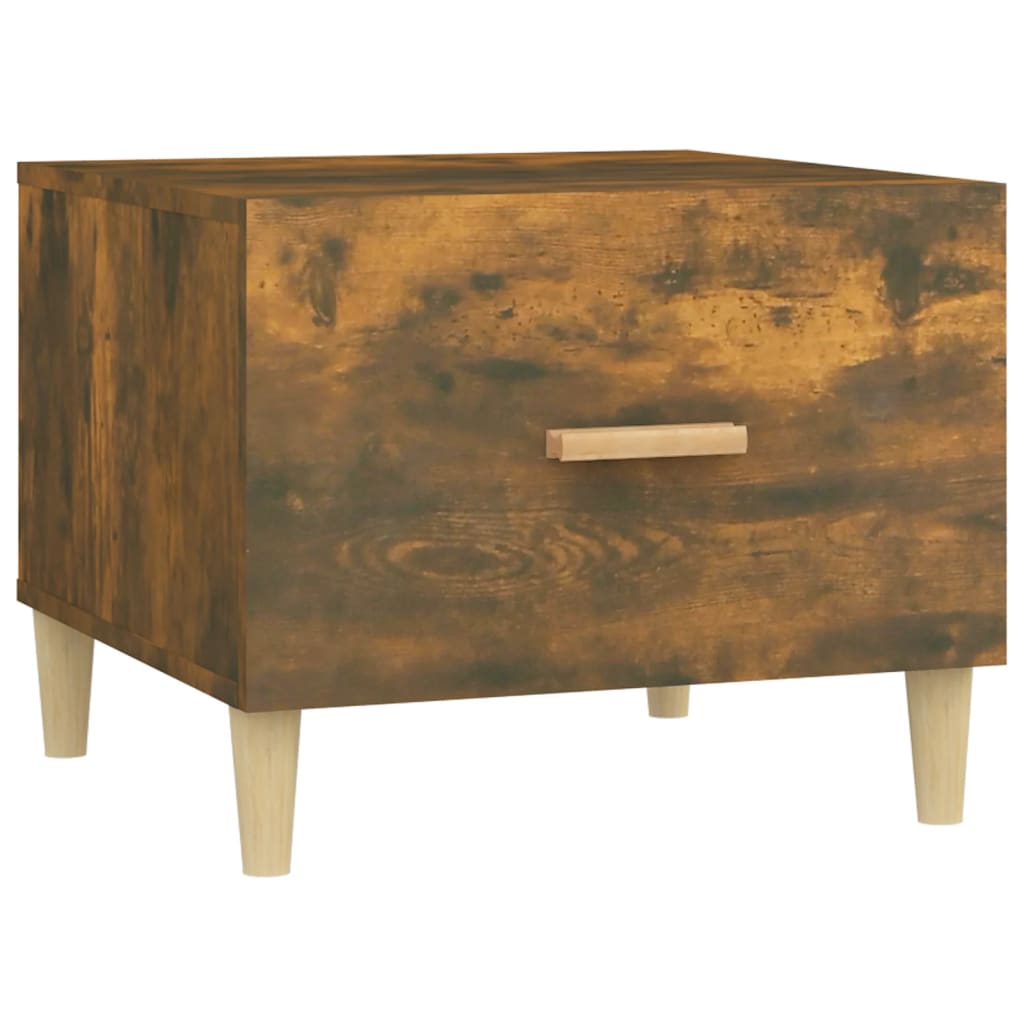 vidaXL Τραπεζάκια Σαλονιού 2 τεμ Καπνιστή Oak 50x50x40 εκ Επεξ. Ξύλο