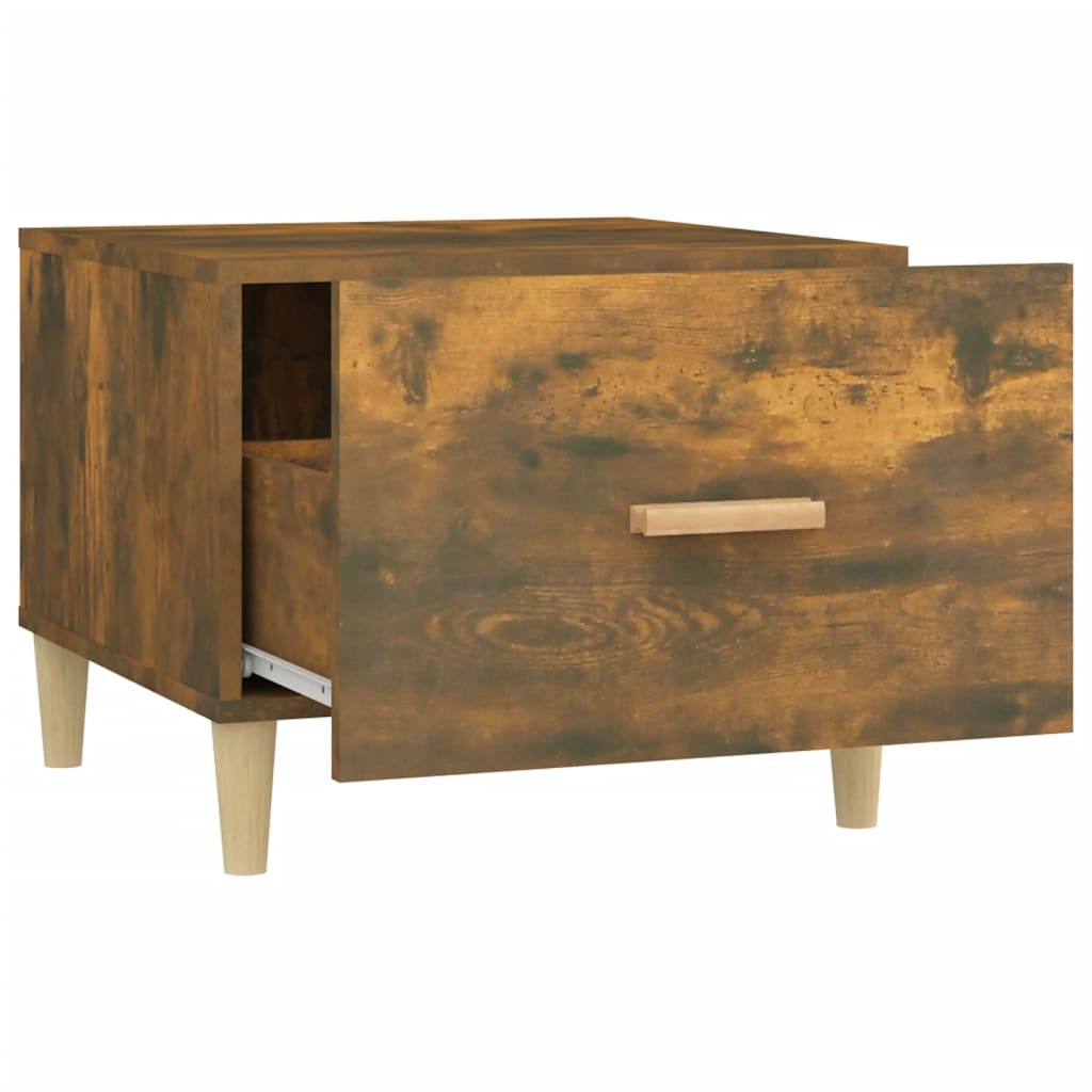vidaXL Τραπεζάκια Σαλονιού 2 τεμ Καπνιστή Oak 50x50x40 εκ Επεξ. Ξύλο