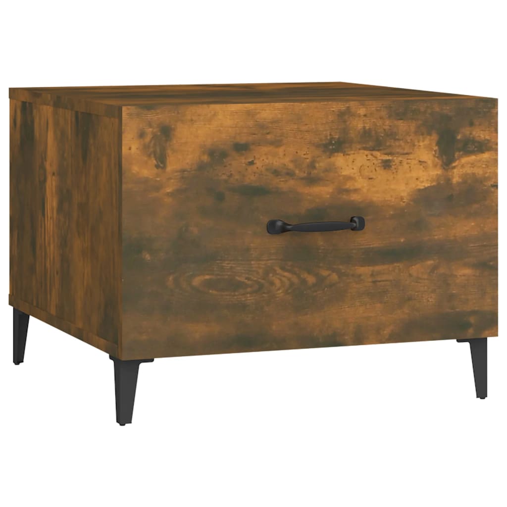 vidaXL Τραπέζια Σαλονιού με Μετ. Πόδια 2τεμ. Καπνιστή δρυς 50x50x40εκ.