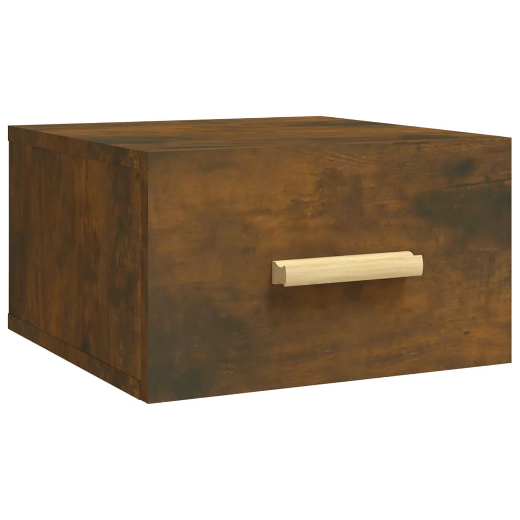 vidaXL Κομοδίνα Επιτοίχια 2 τεμ. Καπνιστή Δρυς 35x35x20 εκ.