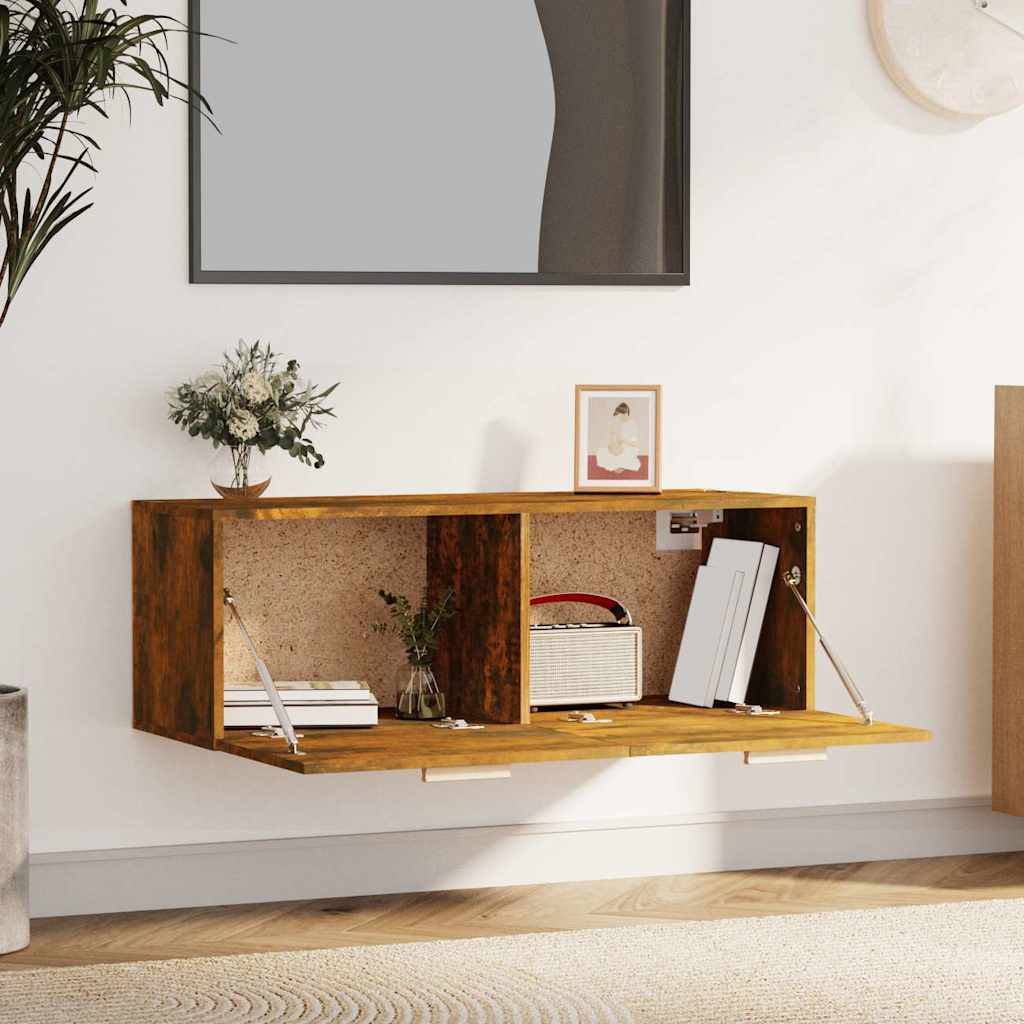 vidaXL Ντουλάπι Τοίχου Καπνιστή δρυς 100x36,5x35εκ. Επεξεργασμένο Ξύλο