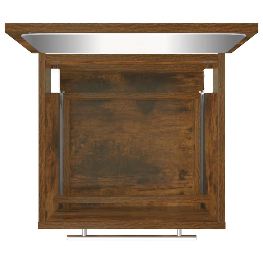 vidaXL Ντουλάπι Μπάνιου με Καθρέφτη Καπνιστή δρυς 41x38,5x48 εκ.