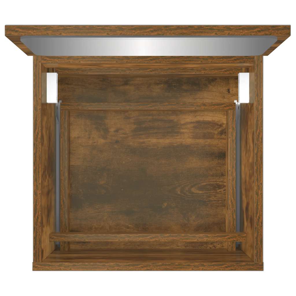 vidaXL Ντουλάπι Μπάνιου με Καθρέφτη Καπνιστή δρυς Επεξεργασμένο Ξύλο