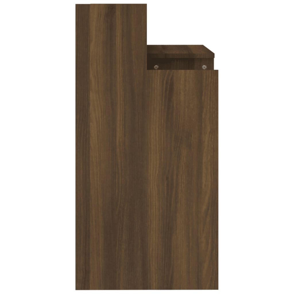 vidaXL Γραφείο με LED Καφέ δρυς 97x45x90 εκ. Επεξεργ. Ξύλο