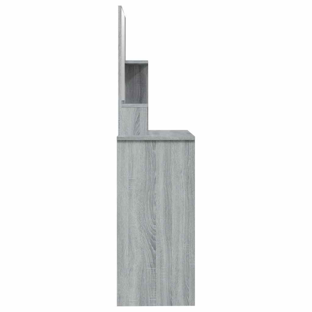 vidaXL Μπουντουάρ με Καθρέφτη Γκρι Sonoma 86,5x35x136 εκ.