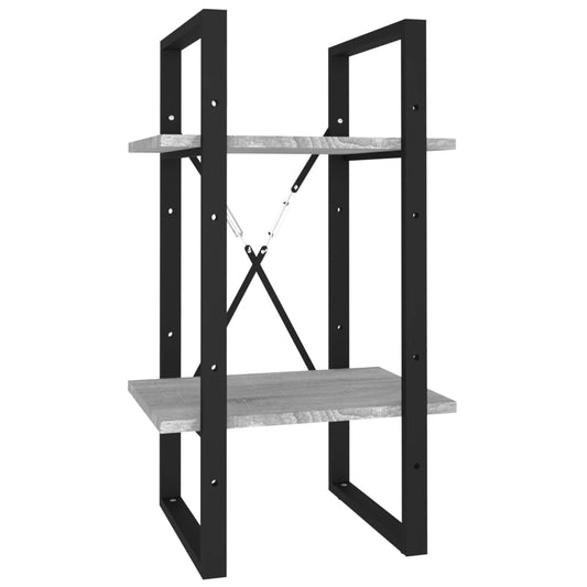 vidaXL Βιβλιοθήκη με 2 Ράφια Γκρι Sonoma 40x30x70 εκ. Επεξεργ. Ξύλο
