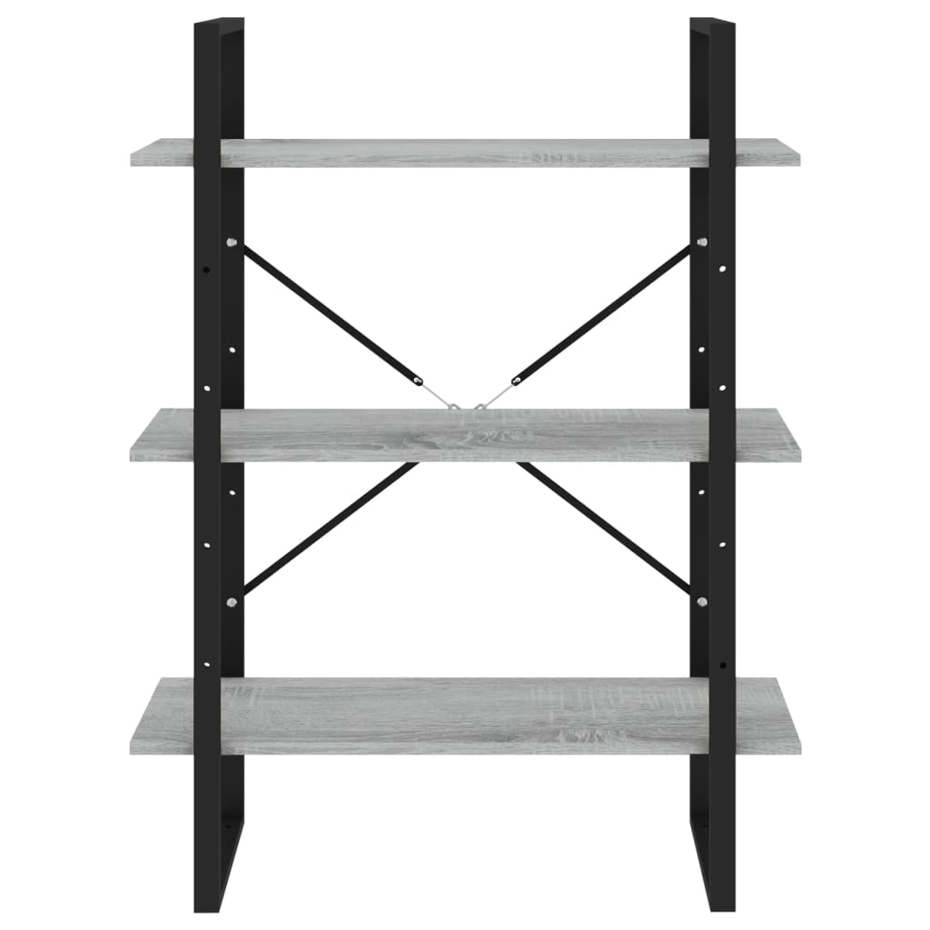 vidaXL Βιβλιοθήκη Γκρι Sonoma 80x30x105 εκ. από Επεξεργασμένο Ξύλο