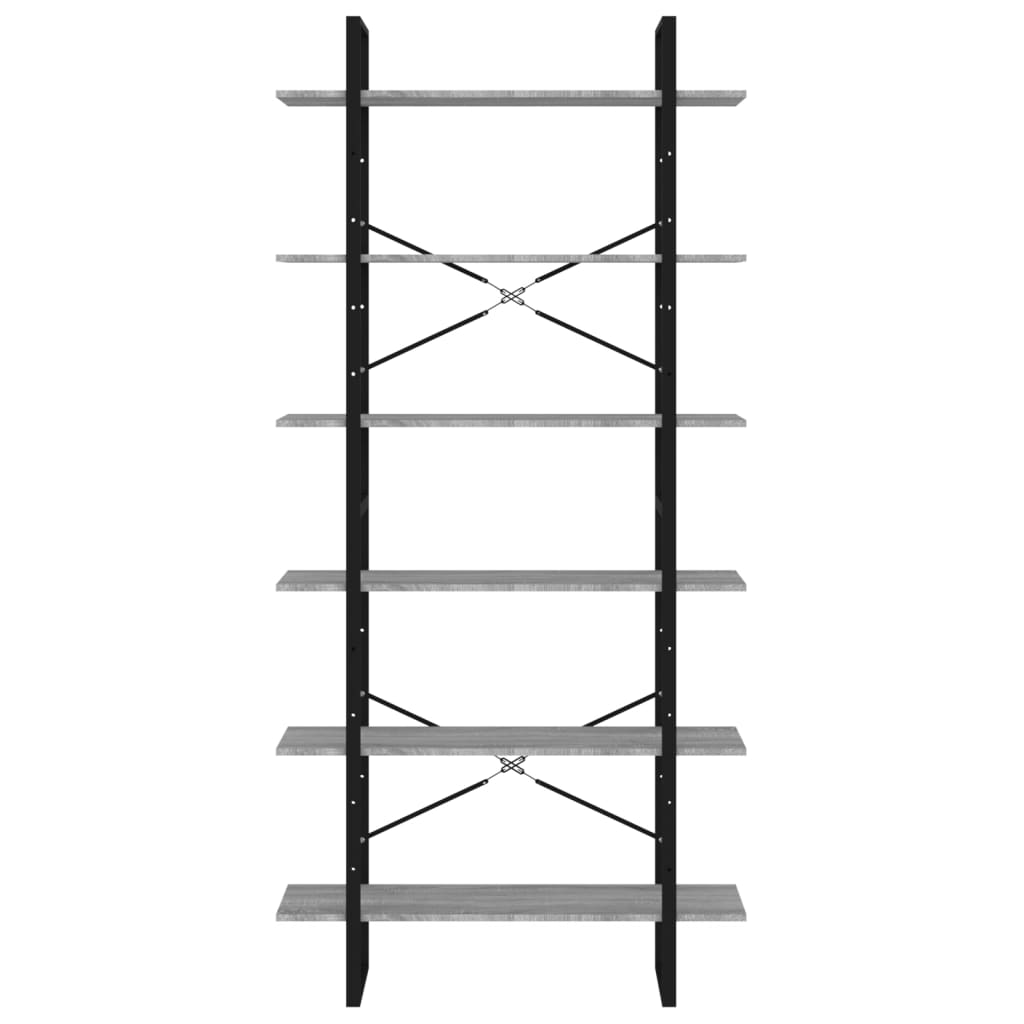 vidaXL Ραφιέρα Γκρι Sonoma 100 x 30 x 210 εκ. από Επεξεργασμένο Ξύλο