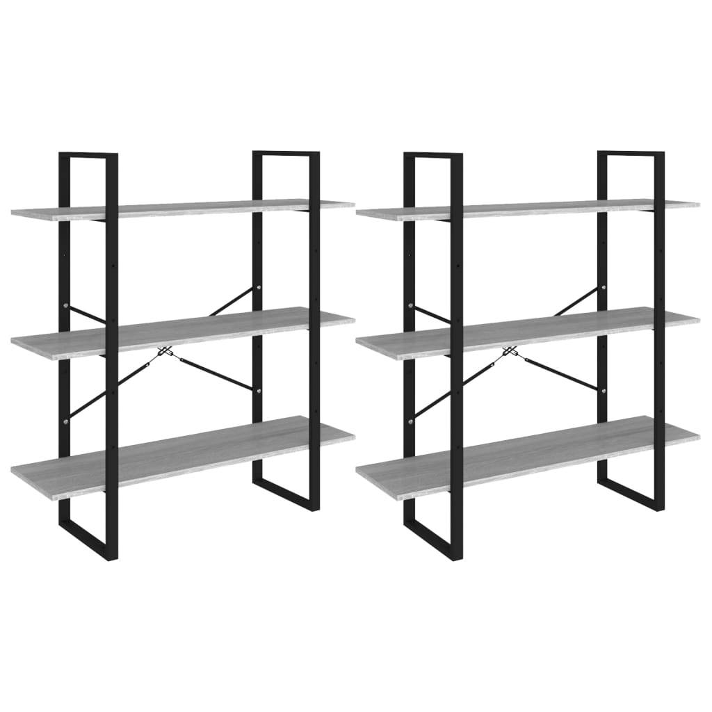 vidaXL Ραφιέρα Γκρι Sonoma 100 x 30 x 210 εκ. από Επεξεργασμένο Ξύλο