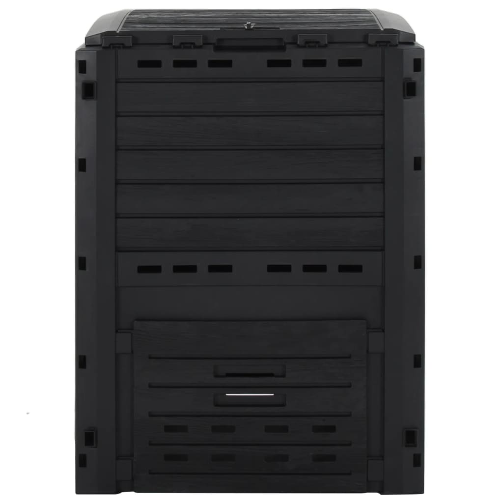 vidaXL Κομποστοποιητής Κήπου Μαύρος 280 Λίτρων από Πολυπροπυλένιο