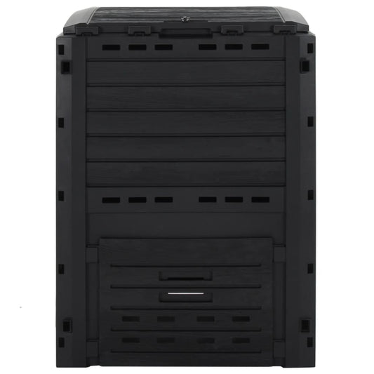 vidaXL Κομποστοποιητής Κήπου Μαύρος 280 Λίτρων από Πολυπροπυλένιο