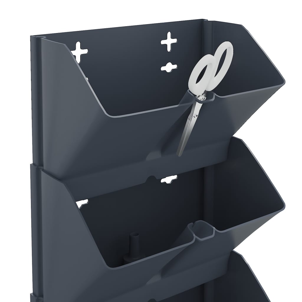 vidaXL Φυτά Κήπου Κάθετα Σετ 4 Τεμ. Ανθρακί από Πολυπροπυλένιο