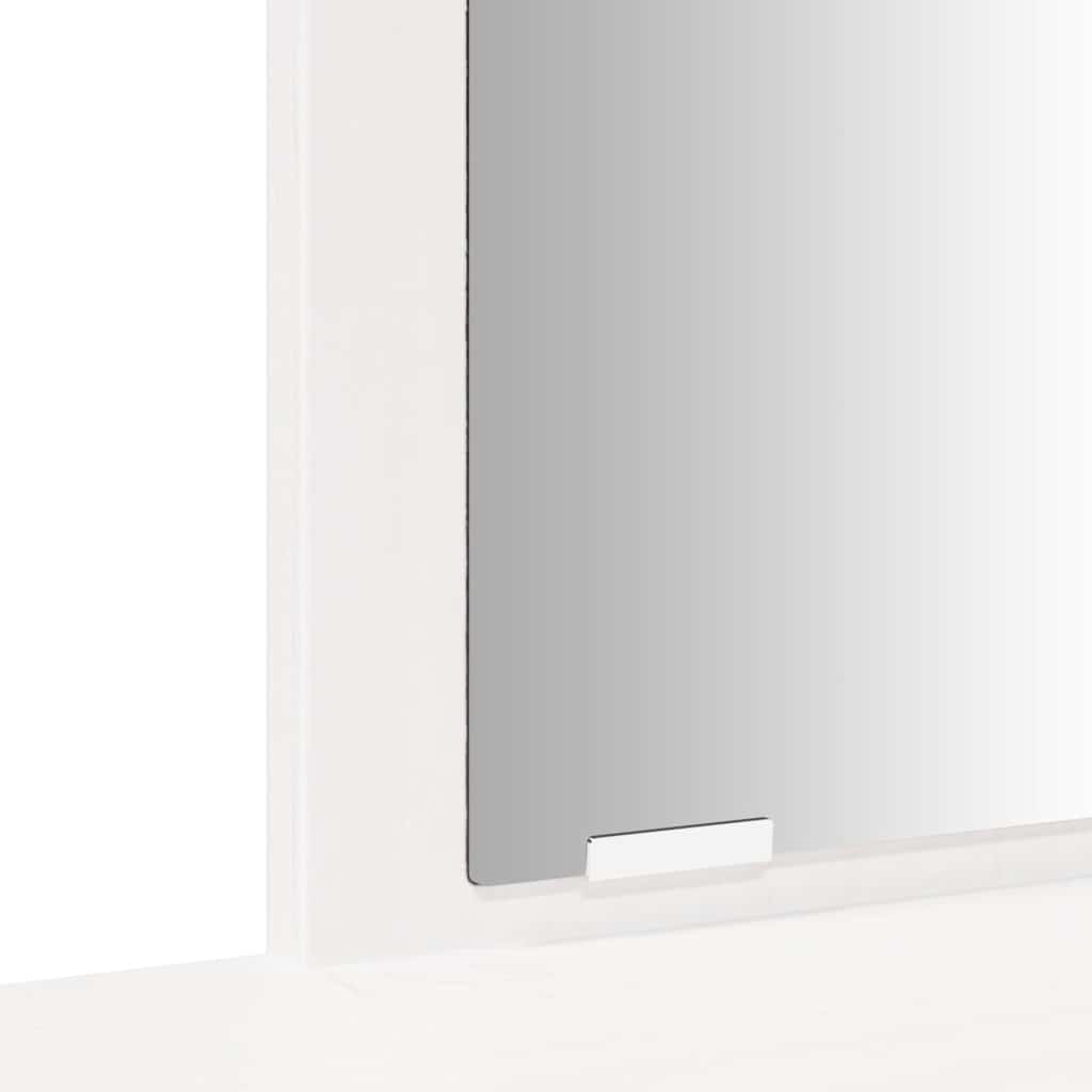 vidaXL Μπουντουάρ Σετ με Καθρέφτη Λευκό από Μασίφ Ξύλο Πεύκου